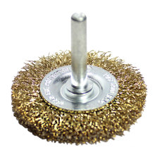 Duty Crimped Round Brush D 30 x Shaft 6mm x 0.2mm Brass in manufacture
Duty rotary  Round Brush D 30 x Shaft 6mm x 0.2mm Brass